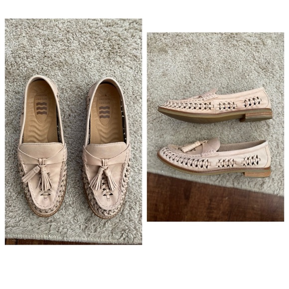 Sperry women Seaport Penny PlushWave Woven Leather tassel Penny Loafer Sz 8 Tan - Picture 1 of 8